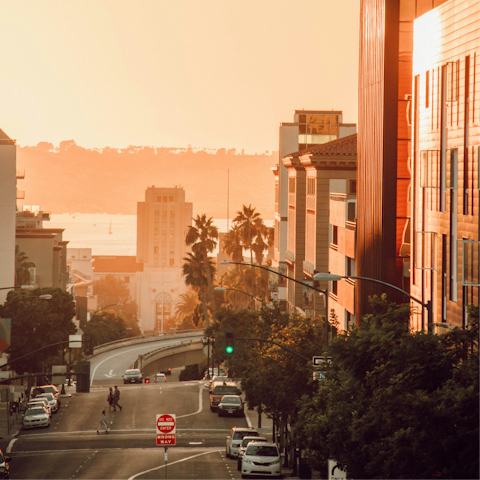 Drive twenty minutes to Downtown San Diego