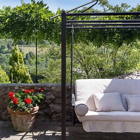 Relax on this cosy swing