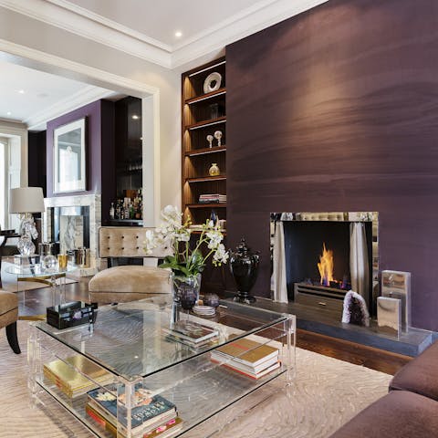 Light up the fireplace and get toasty after an autumnal walk