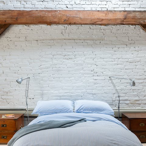 The old wooden beams throughout