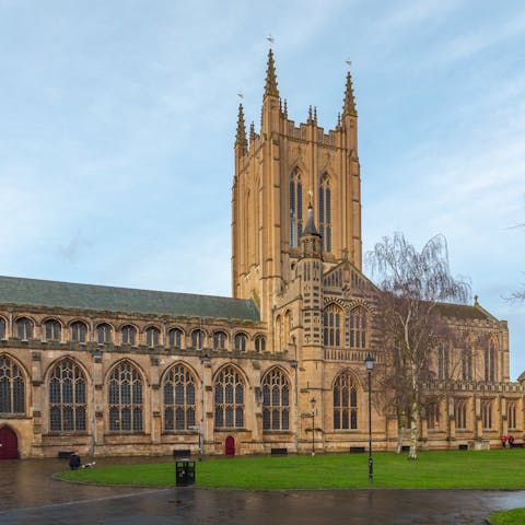 Pay a visit to St Edmundsbury Cathedral and its grounds, a minute's walk from your front door