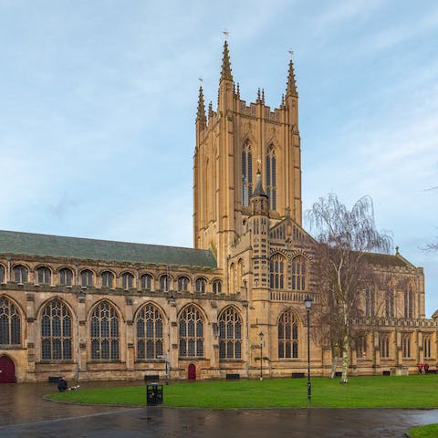 Pay a visit to St Edmundsbury Cathedral and its grounds, a minute's walk from your front door
