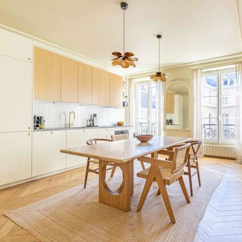 Whip up your favourite dish in the open-plan kitchen