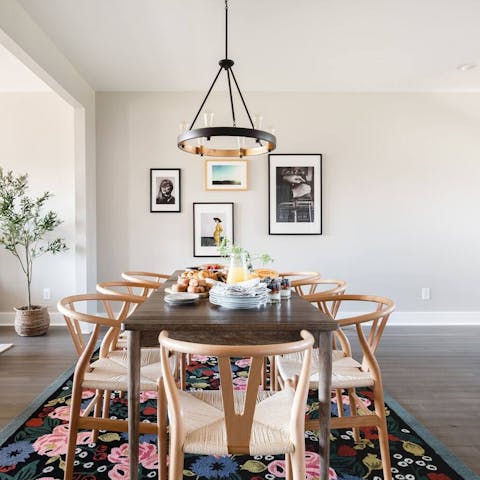 Organise big family dinners around the big dining table