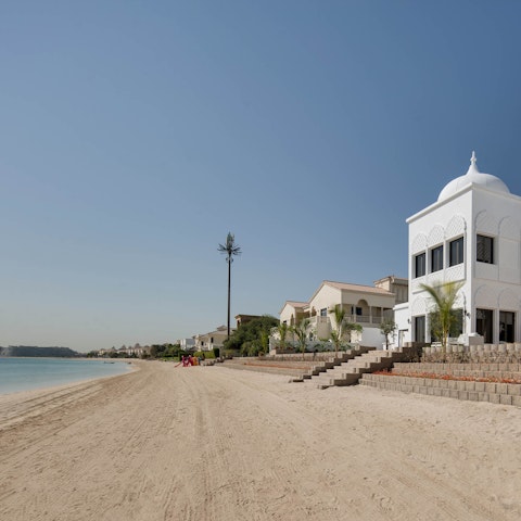 Stroll right out onto the beach on your doorstep