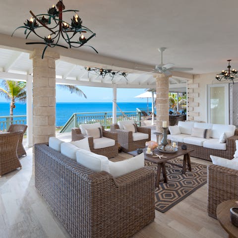 Make the most of the view and the weather in the full outdoor living area