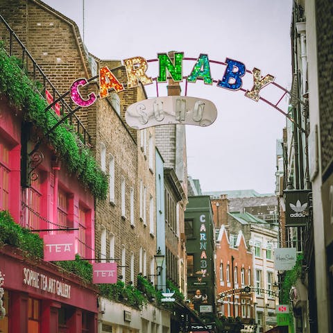 Hit the streets of Soho for sightseeing, bar hopping, and exploring the restaurant scene