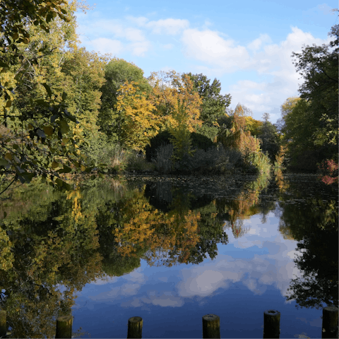 Hop on a bike and head for Tiergarten Park (an eleven minute cycle ride away)
