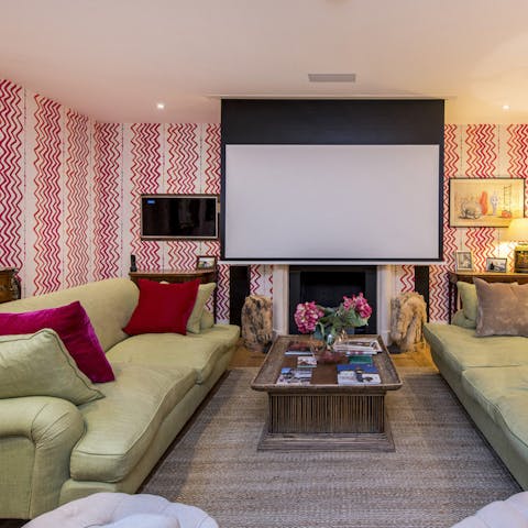 The cosy cinema room