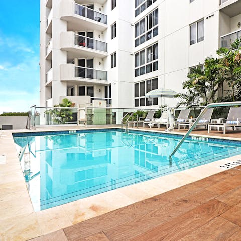 Cool off with a dip in the communal pool