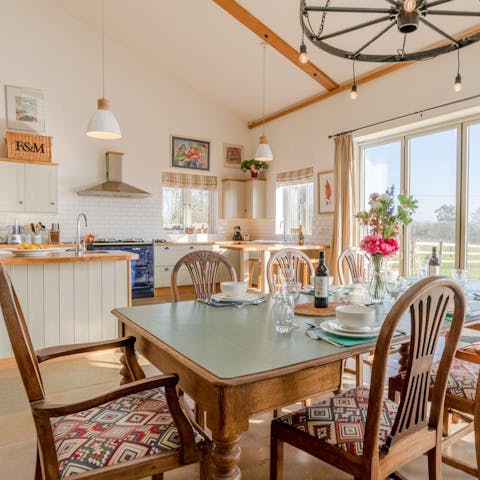Tuck into your welcome pack and make plans in the bright living space