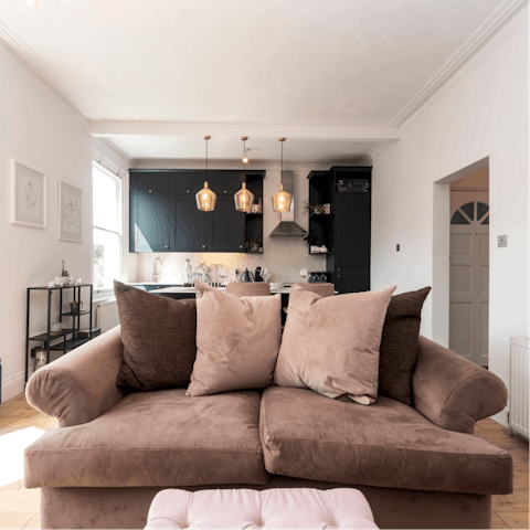 Put your feet up with a glass of something bubbly at the end of the day