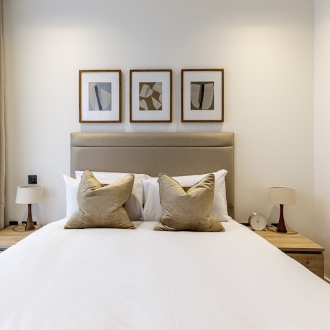 Sink into peaceful sleep in the comfortable bedroom