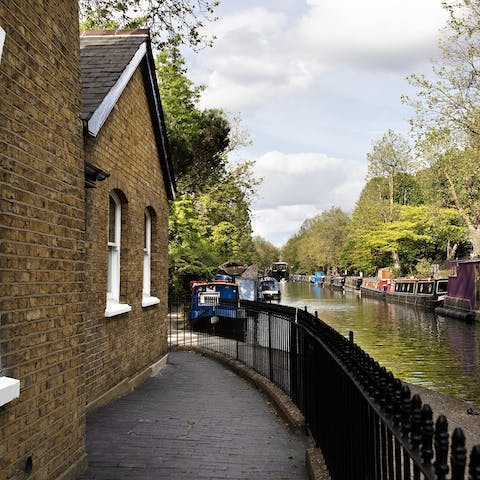 Stay in a former lock keeper's cottage on the banks of Regent's Canal