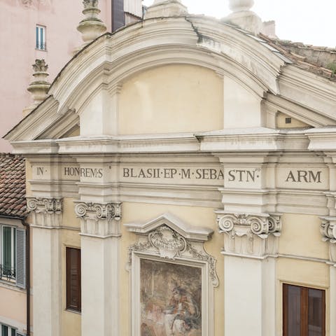 A view of the Church of San Biagio