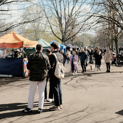Visit bustling weekend markets in East London