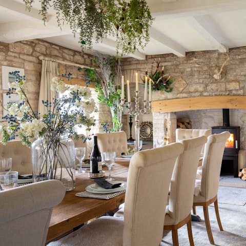 Enjoy formal feasts in the 17th-century dining room