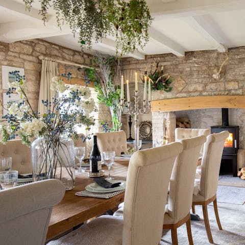 Enjoy formal feasts in the 17th-century dining room