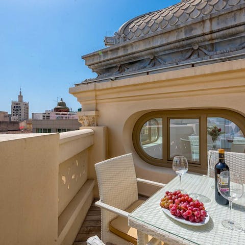 Watch the sky transform from the idyllic terrace