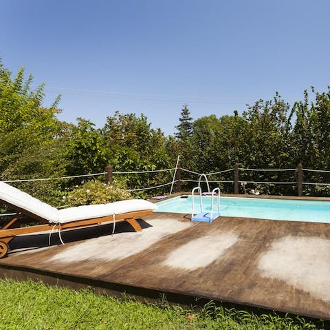 Cool off with a swim in the plunge pool as the sun goes down