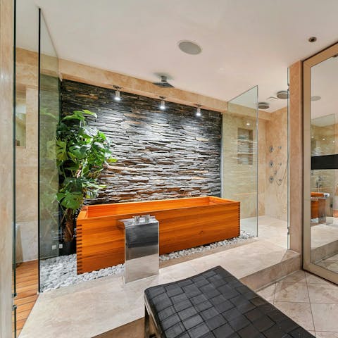 Pamper yourself in the spa-like main bathroom