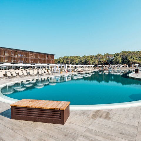 Cool off in the complex's communal pool