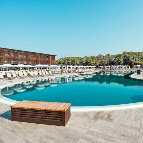 Cool off in the complex's communal pool