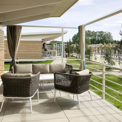 Sip sundowners on the home's terrace