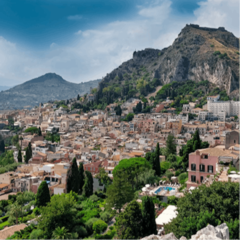 Explore the beautiful hilltop town of Taormina