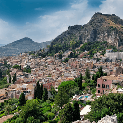 Explore the beautiful hilltop town of Taormina