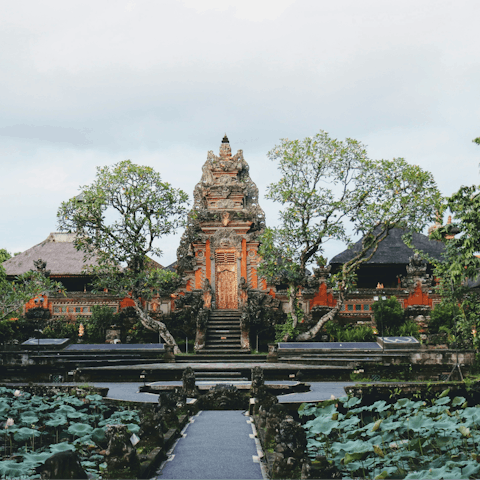 Visit the Ubud Water Palace, just a quick drive away