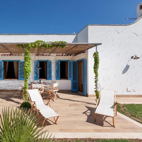 Wind down with magical evening drinks on the terrace