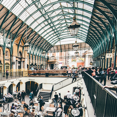 Grab a bite to eat at Covent Garden, less than a ten-minute walk away