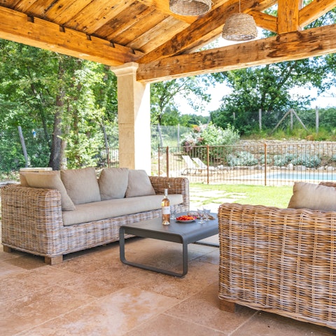 Share nibbles on the terrace as the day draws to a close