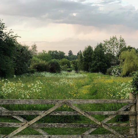 Take advantage of the location, in the Oxfordshire countryside, for long walks