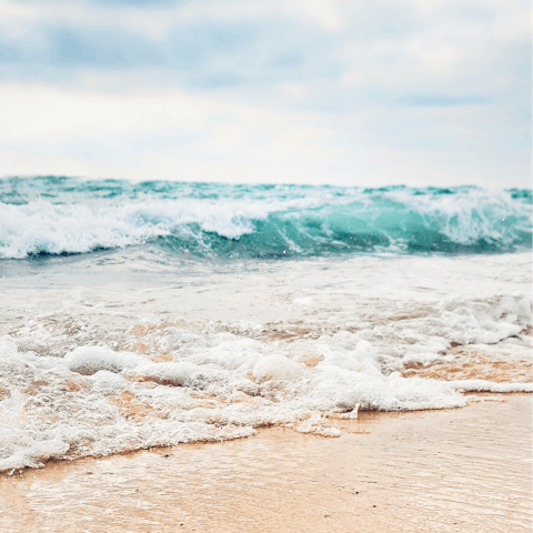 Catch some waves at Plage des Estagnots, a twenty-minute walk away