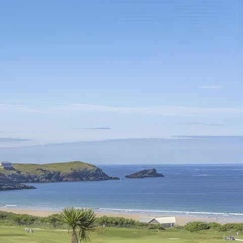 Make morning walks along Fistral Beach the new routine, just a short walk away