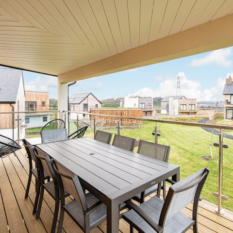 Wind down with evening drinks on the balcony