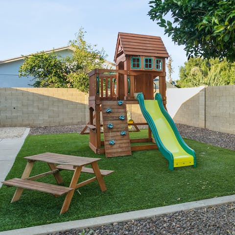 Let kids wear themselves out on the play area
