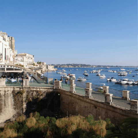 Wander the historic island of Ortigia on foot