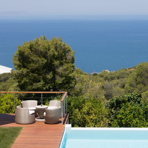 Spend blissful days relaxing by the private pool