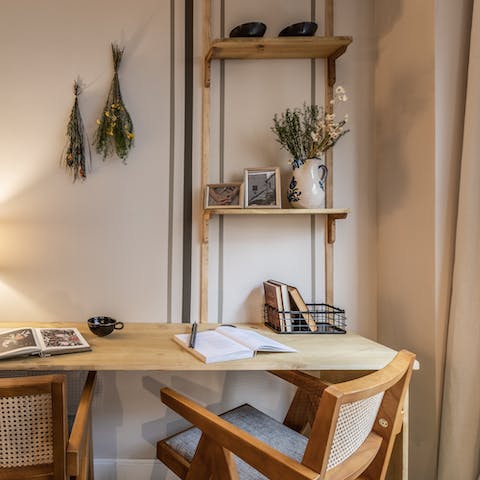 Hunker down at the desk and catch up on work emails