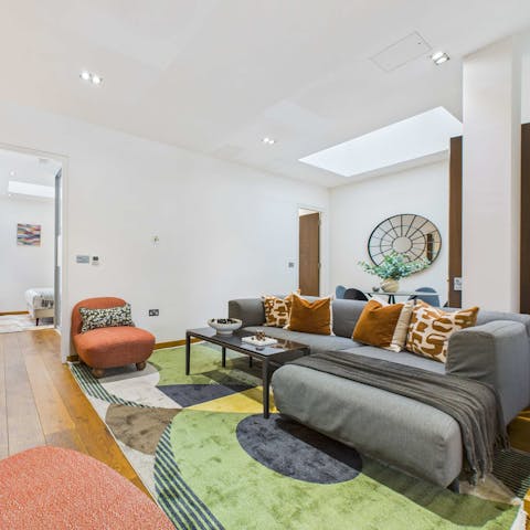 Cosy up on the sofa for a chilled evening at home