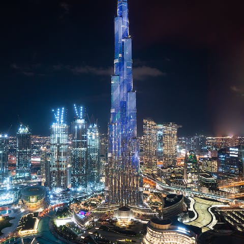 Experience the magic of Downtown Dubai, a short taxi ride away