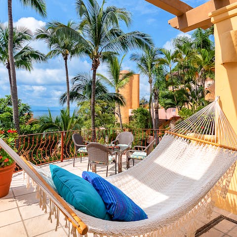 Laze away the afternoon swaying in a hammock