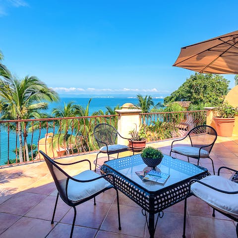 Enjoy ocean views from the terrace