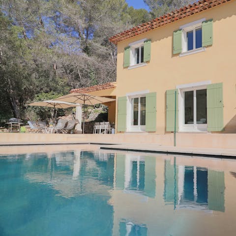 Splash around in the pool or read on the terrace