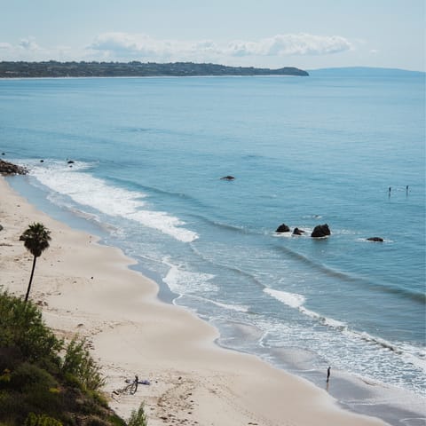 Look forward to strolling along Escondido Beach, less than a five-minute walk away