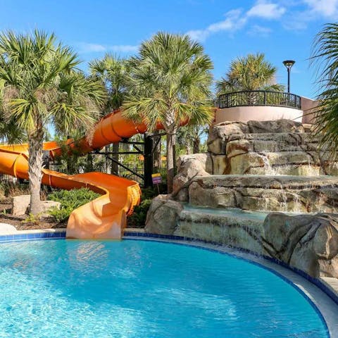 Embrace family fun while swimming in the communal pool
