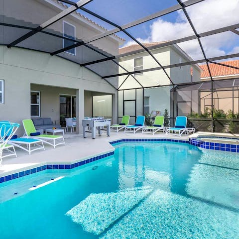 Spend blissful afternoons relaxing by the private pool